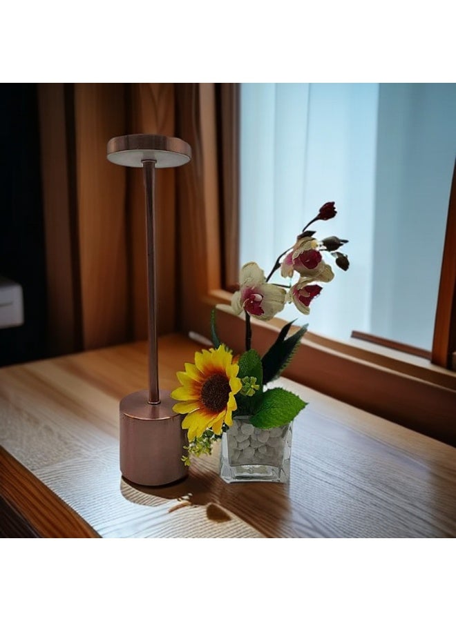 LED Table Light Cordless Desk Lamp USB Battery Rechargeable Gold - Image 5